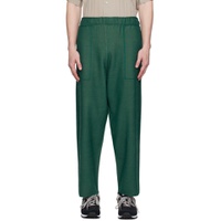 Green Inlaid Trousers 232729M191038