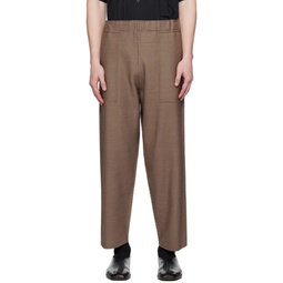 Brown Inlaid Trousers 232729M191039