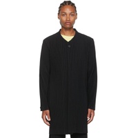 Black Tailored Pleats 1 Coat 222729M176006