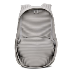 Gray Pleats Daypack Backpack 241729M166002