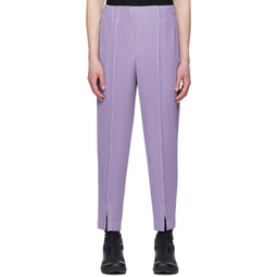 Purple Tailored Pleats 2 Trousers 231729M191081