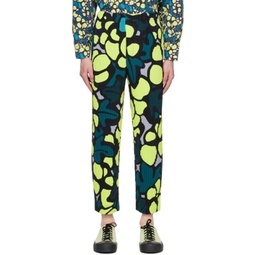 Yellow Printed Trousers 231729M191072