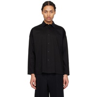 Black Dolman Sleeve Shirt 241729M192016