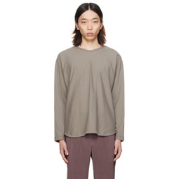 Taupe Release-T 1 Long Sleeve T-Shirt 241729M213044