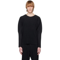 Black Basics Long Sleeve T-Shirt 231729M213005