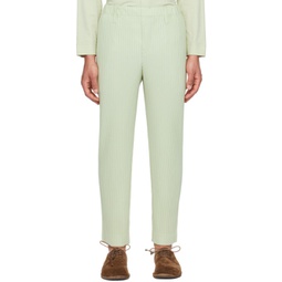 Green Tailored Pleats 1 Trousers 241729M191054