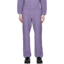 Purple Seamless Trousers 231729M191093