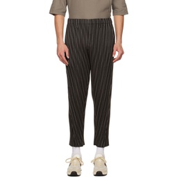 Brown Pleats Trousers 231729M191011
