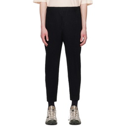 Black Monthly Color April Trousers 231729M191079