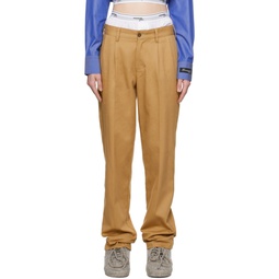 Khaki Boxer Trousers 231783F087014