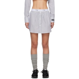 White Shirttail Miniskirt 241783F090018