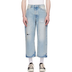 Blue Cropped Jeans 241995M186008