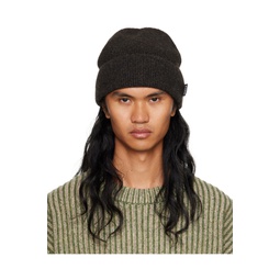 Brown Wool Beanie 232995M138001