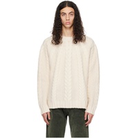 Off White Cable Sweater 222995M201004