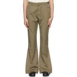 Tan Wool Trousers 221995F087003