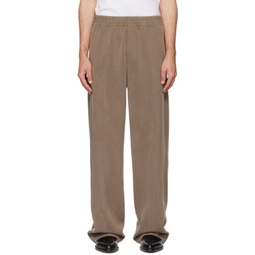 Taupe Wind Elastic Trousers 241995M191001