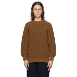 Brown Easy Knit Sweater 241663M201005