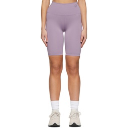 Purple Recycled Italian Scuba Sport Shorts 221408F541003