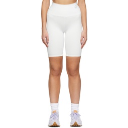 White Recycled Italian Scuba Sport Shorts 221408F541005