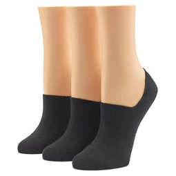 Womens HUE Cotton Liner Socks with Arch Clinch 3-Pack
