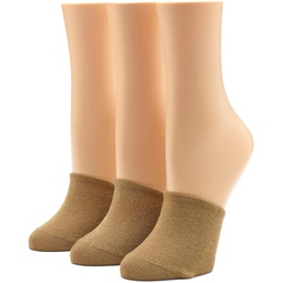 Womens HUE Cotton Toe Topper 3-Pack