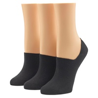 Womens HUE Cotton Liner Socks with Arch Clinch 3-Pack