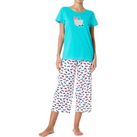 HUE Short Sleeve Tee and Capris Two-Piece Pajama Set