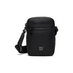 Black Stacked Logo Pouch 241084M171002