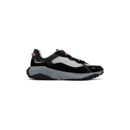 Gray   Black Mixed Material Ripstop Mesh Sneakers 241084M237012