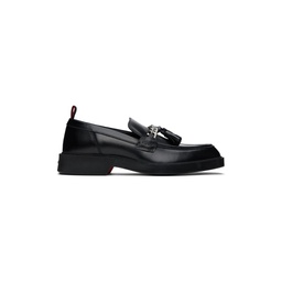Black Chain Loafers 241084M231005