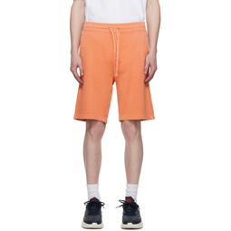 Orange Relaxed Fit Shorts 231084M193011