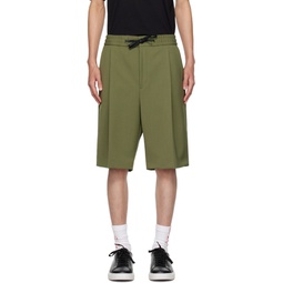 Green Relaxed Fit Shorts 232084M193014