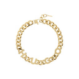 Gold Curb Chain Necklace 232084M145004