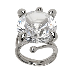 Silver XL Stone Ring 231014F024000