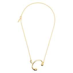 Gold Pistil Buckle Necklace 241014M145008