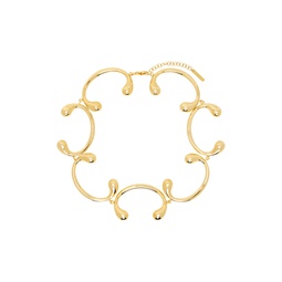 Gold Pistil Buckle Choker 241014M145005