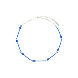 SSENSE Exclusive Blue Spark Chain Necklace 241014M145000