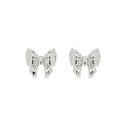 Silver Bow Earrings 241014M144007