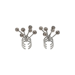 SSENSE Exclusive Gunmetal Wishbone Ring Set 241014M147009