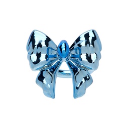 SSENSE Exclusive Blue Bow Ring 221014F024006