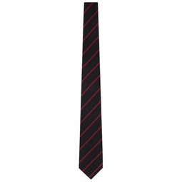 Black Jacquard Tie 241525M158002