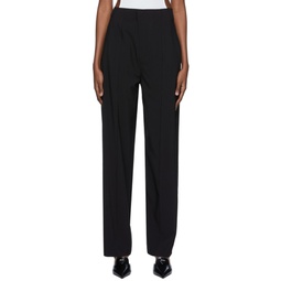 Black Polyester Trousers 221429F087006
