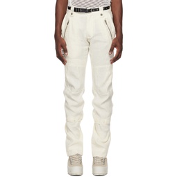 Off White Distressed Trousers 231429M191002