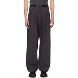 Gray Wide Trousers 241429M191002