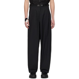 Black Wide Trousers 241429M191001