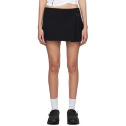 Black Pleated Miniskirt 241429F090000