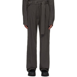 Gray Detachable Pouch Trousers 232429M191000