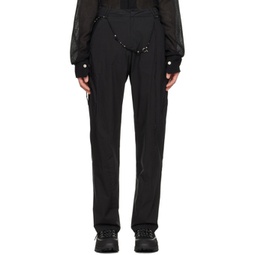 Black Vented Trousers 231429M191001