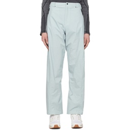 Blue Paneled Trousers 222429M191000