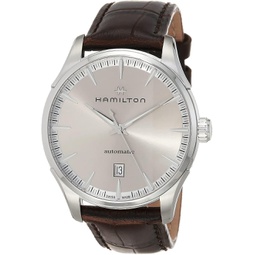 Hamilton Watch Jazzmaster Swiss Automatic Watch 40mm Case, Beige Dial, Brown Leather Strap (Model: H32475520)